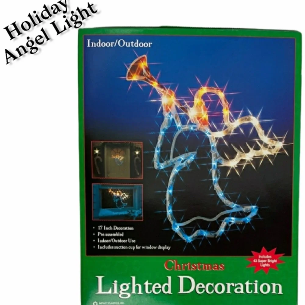 Angel Christmas Lights of Peace Holiday Decor Indoor Outdoor Decorations White